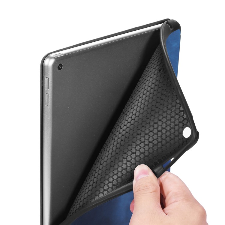 Dg. Ming Vedi Series Case Auto Wake & Sleep Leather Shell Per Ipad 10.2 (2021)/(2020)/(2019) - Blu-15