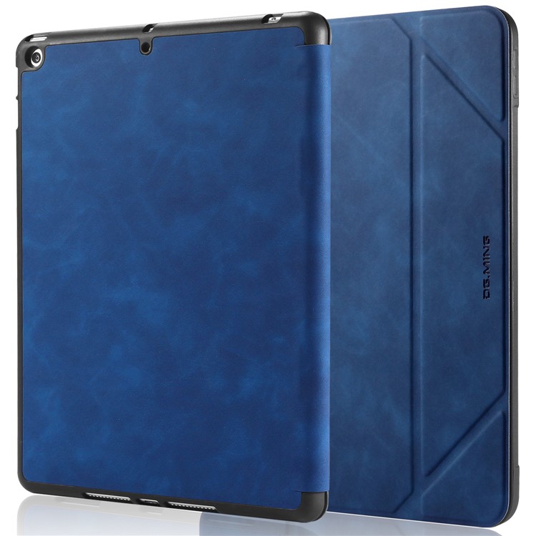 DG.MING See Series Case Auto Wake & Sleep Leather Shell for Apple iPad 10.2 (2020) (2019) - Blue-2