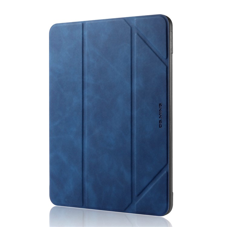 Dg. Ming Ver la Serie de Casos Automáticos Wake & Sleep Leather Shell Para Ipad 10.2 (2021)/(2020)/(2019) - Azul