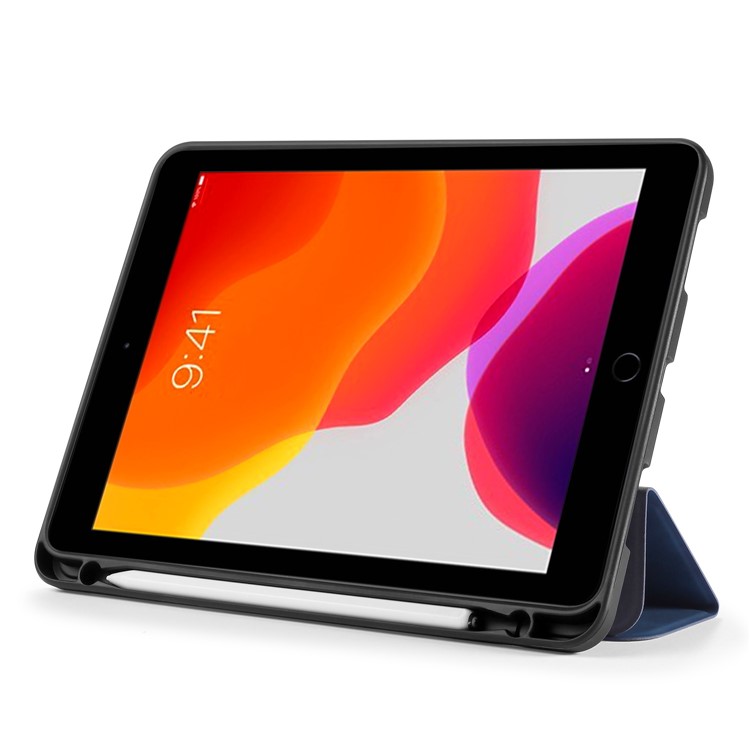 DG.MING See Series Case Auto Wake & Sleep Leather Shell for Apple iPad 10.2 (2020) (2019) - Blue-9