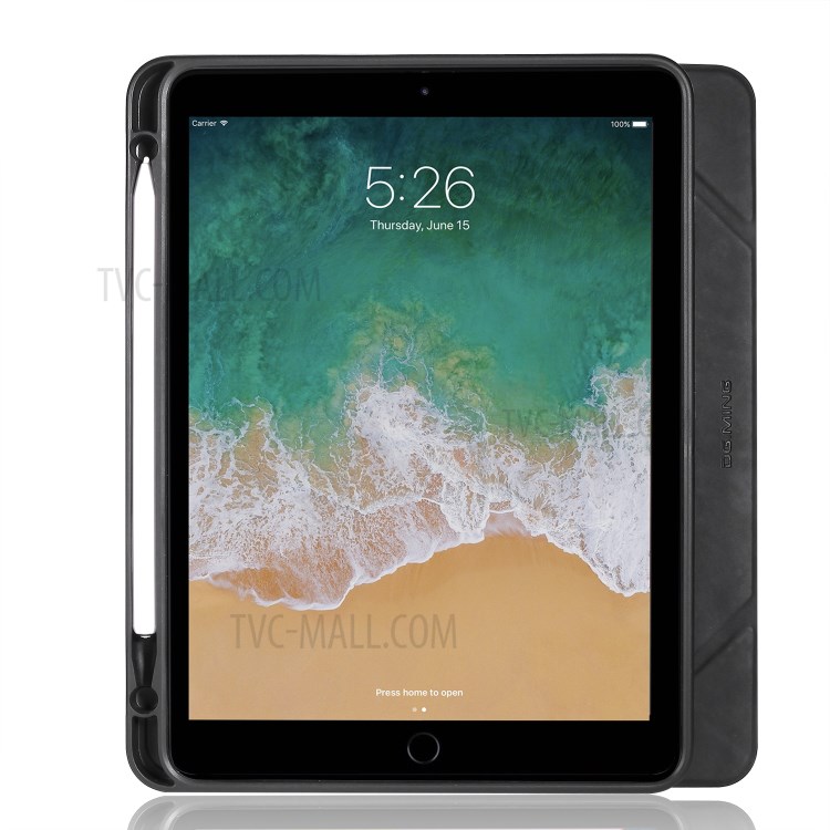 DG.MING See Series Cover Auto Wake & Sleep Leather Shell for Apple iPad Air 10.5 inch (2019) - Black-11