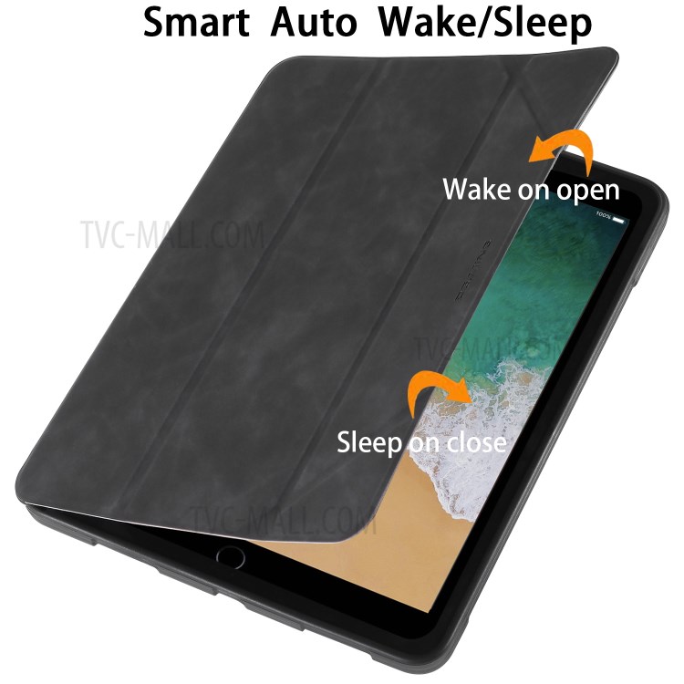 DG. MING Voir La Couverture Série Sillage Automatique & Coque En Cuir De Sommeil Pour L'air Apple IPad 10,5 Pouces (2019) - Noir-3