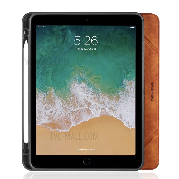 DG.MING See Series Cover Auto Wake & Sleep Leather Shell for Apple iPad Air 10.5 inch (2019) - Brown-10