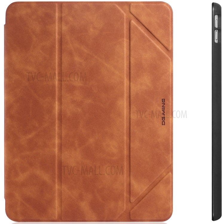 DG.MING See Series Cover Auto Wake & Sleep Leather Shell for Apple iPad Air 10.5 inch (2019) - Brown-18