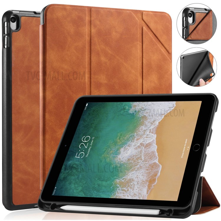 DG.MING See Series Cover Auto Wake & Sleep Leather Shell for Apple iPad Air 10.5 inch (2019) - Brown-19