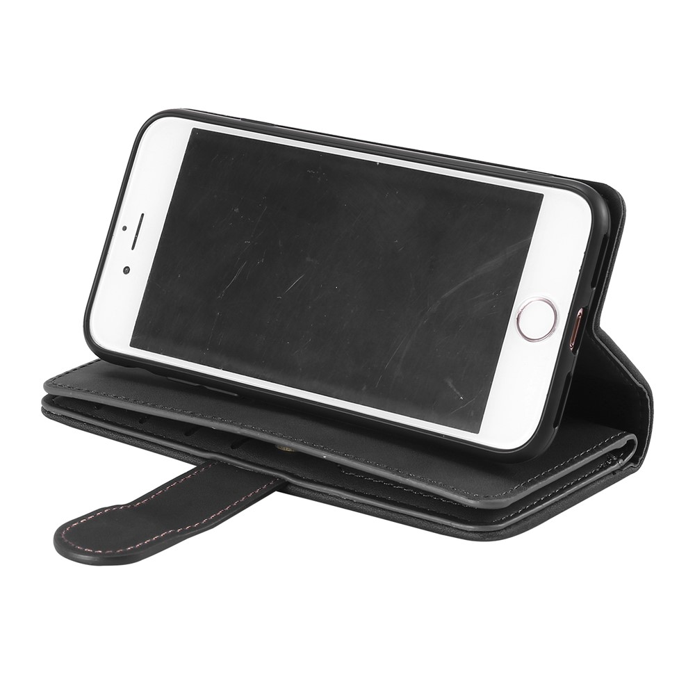Poche À Fermeture Éclair 9 Emplacements Pour Cartes Étui Portefeuille En Cuir Pour IPhone 6s / 6 - Noir-10