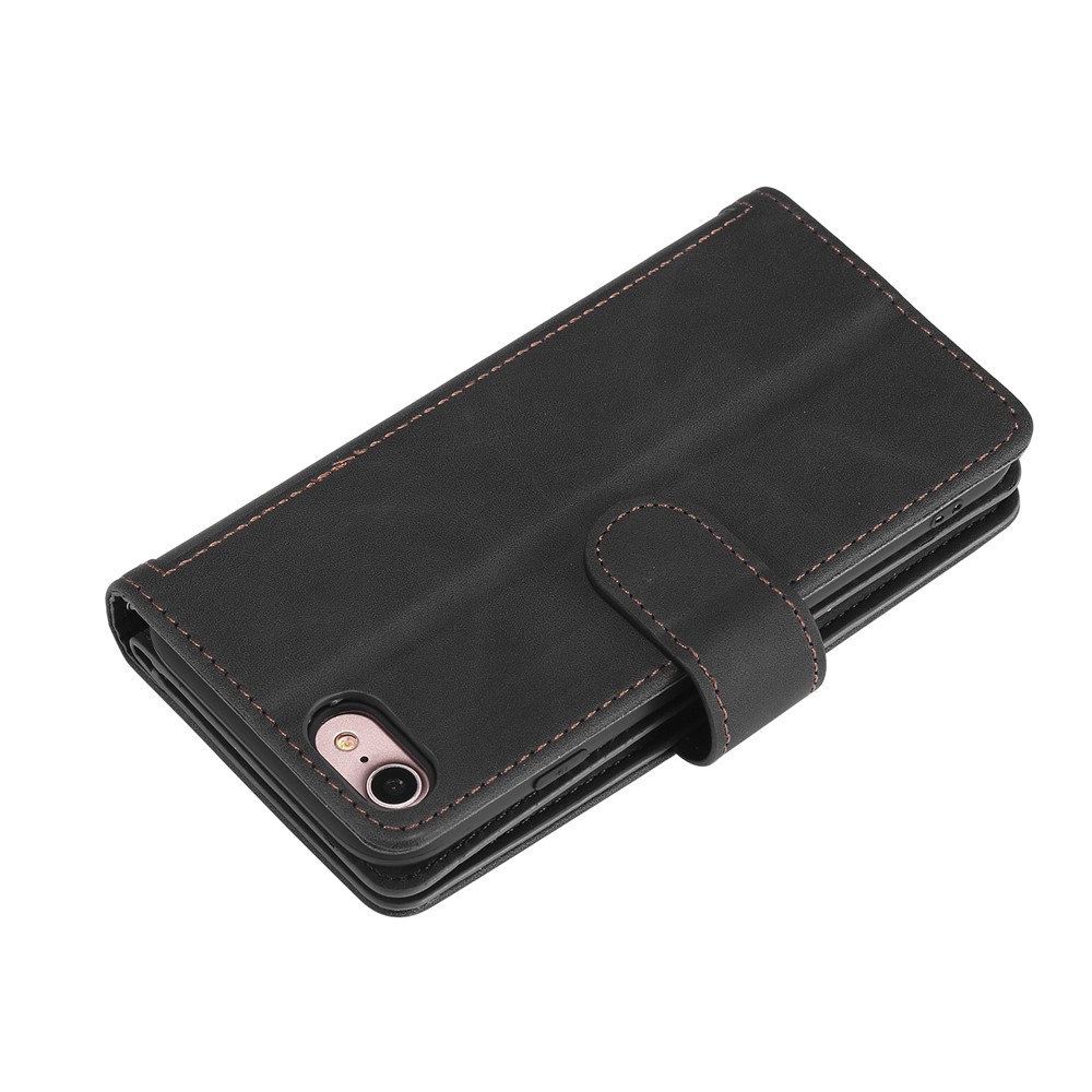 Poche À Fermeture Éclair 9 Emplacements Pour Cartes Étui Portefeuille En Cuir Pour IPhone 6s / 6 - Noir-12