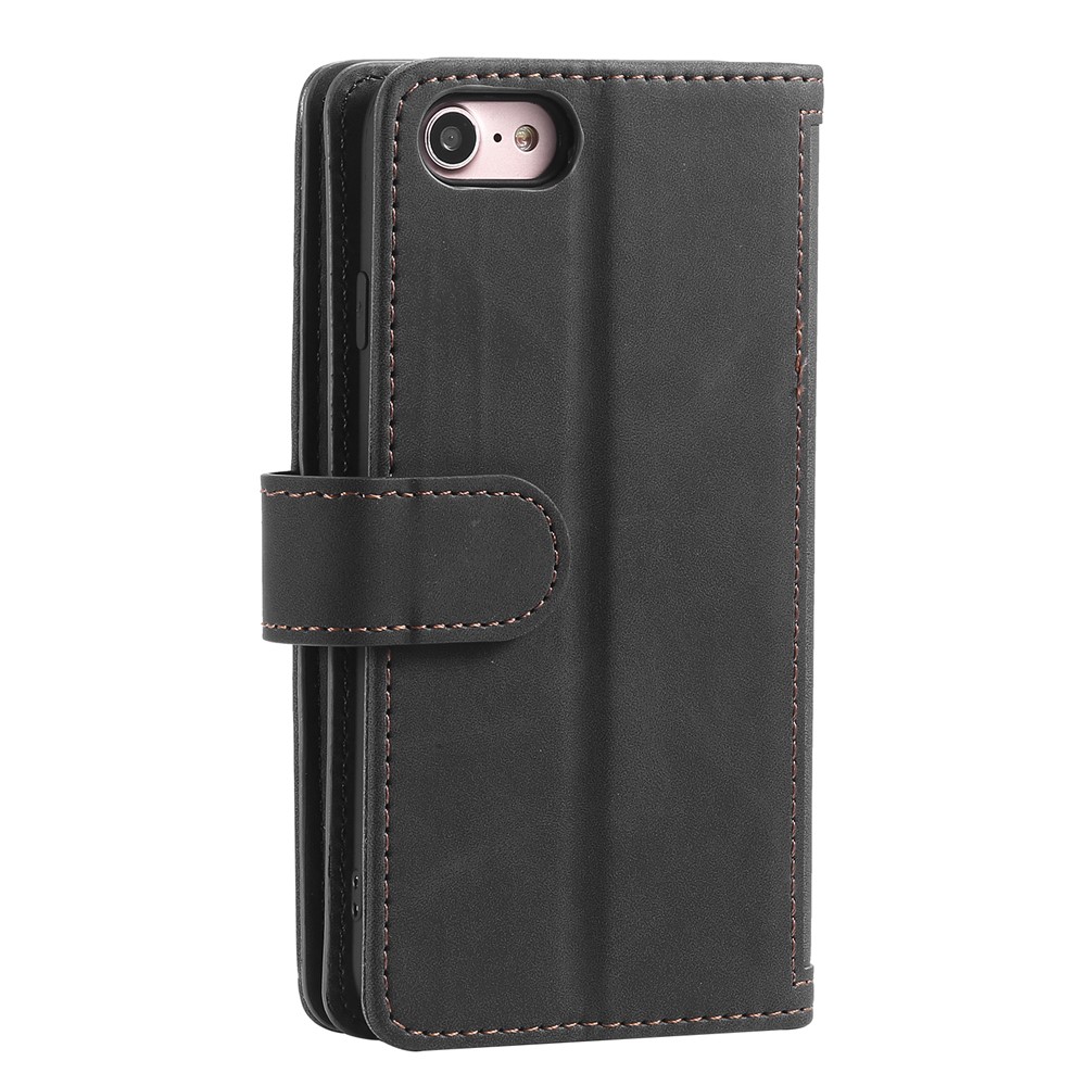 Poche À Fermeture Éclair 9 Emplacements Pour Cartes Étui Portefeuille En Cuir Pour IPhone 6s / 6 - Noir-8