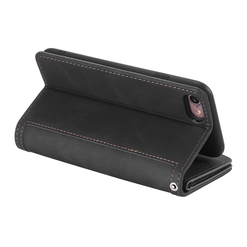 Poche À Fermeture Éclair 9 Emplacements Pour Cartes Étui Portefeuille En Cuir Pour IPhone 6s / 6 - Noir-9