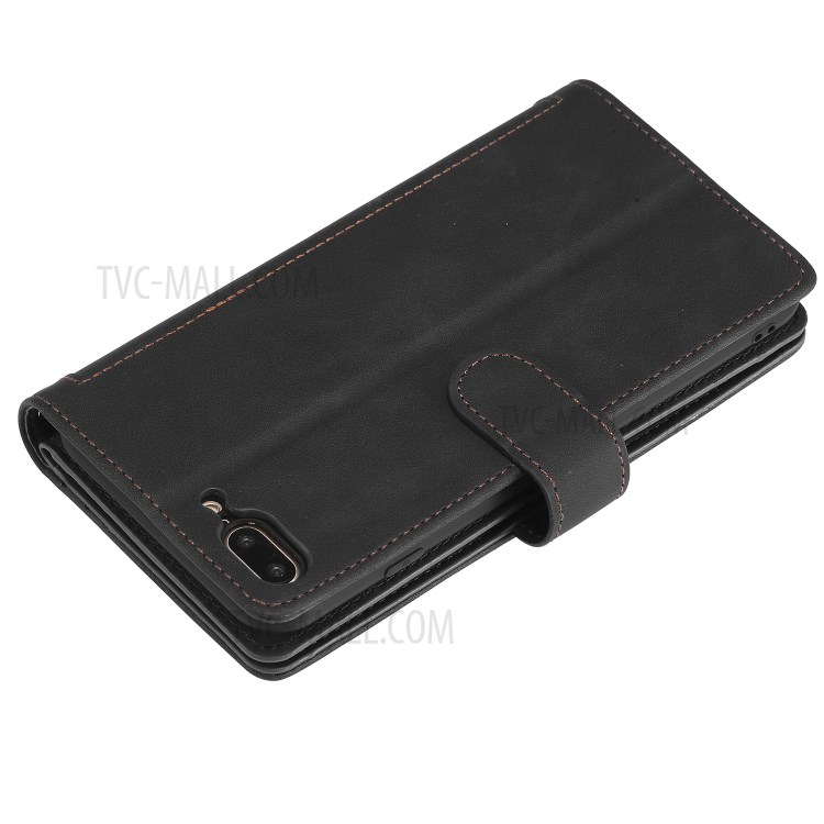 Caja De La Carpeta De Cuero Bolsillo 9 Ranuras Para Tarjetas De Cremallera Para Iphone 8 Plus / 7 Plus - Negro-11