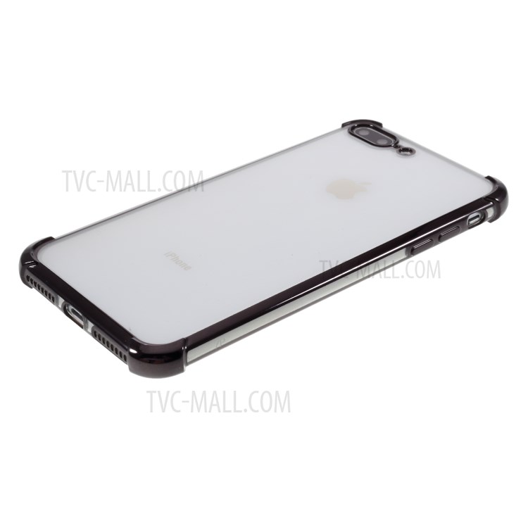 Electroplating Drop Resistant TPU Case for iPhone 8 Plus/7 Plus - Black-5