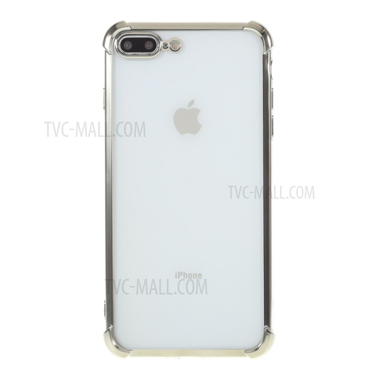 Galvanoplastia Caso TPU Resistente Gota Para Iphone 8 Mais / 7 Mais - Prata-1
