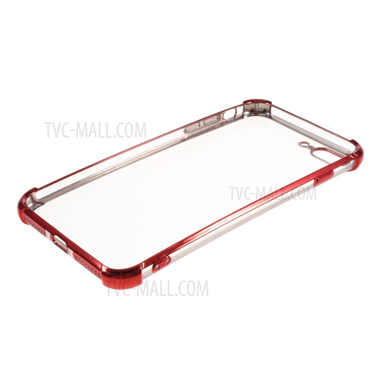 Electroplating Drop Resistant TPU Case for iPhone 8 Plus/7 Plus - Red-5
