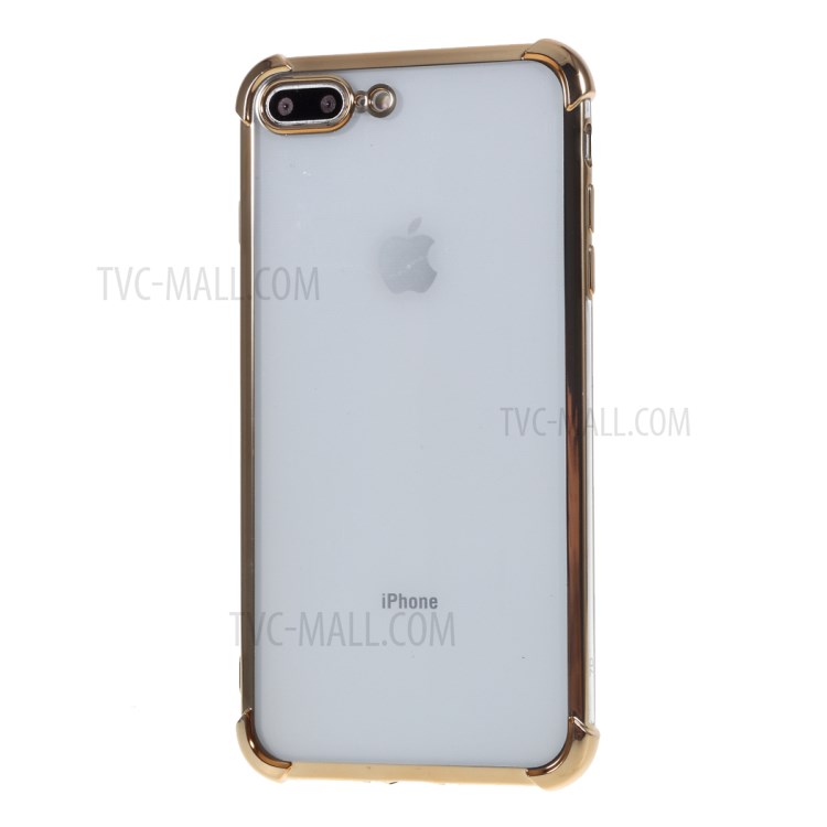 Electroplating Drop Resistant TPU Case for iPhone 8 Plus/7 Plus - Gold-2