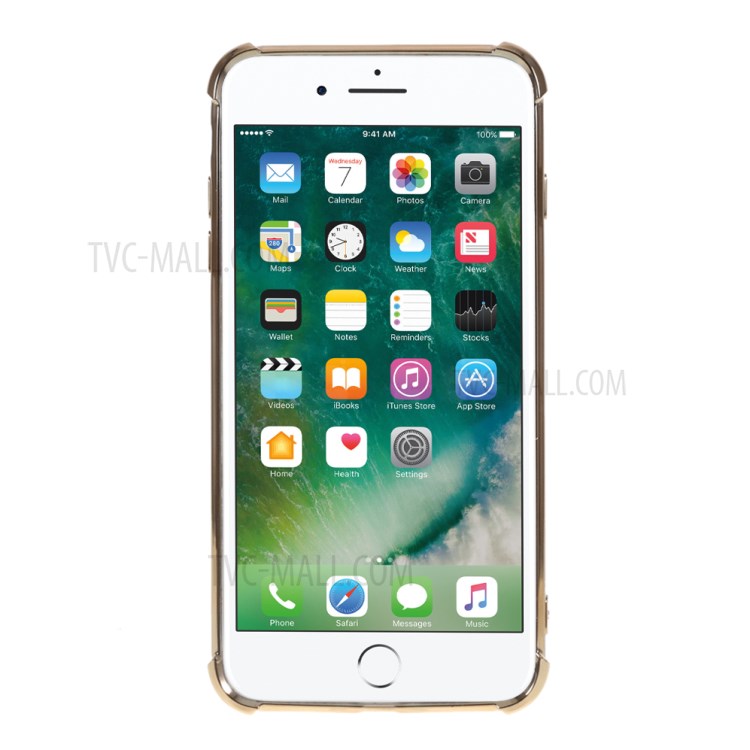 Electroplating Drop Resistant TPU Case for iPhone 8 Plus/7 Plus - Gold-3
