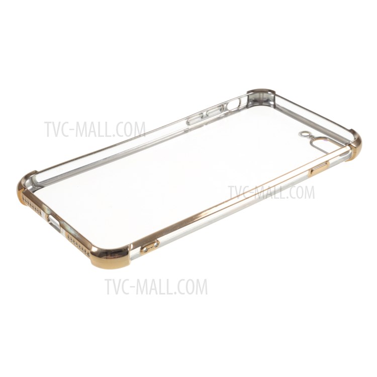 Electroplating Drop Resistant TPU Case for iPhone 8 Plus/7 Plus - Gold-5
