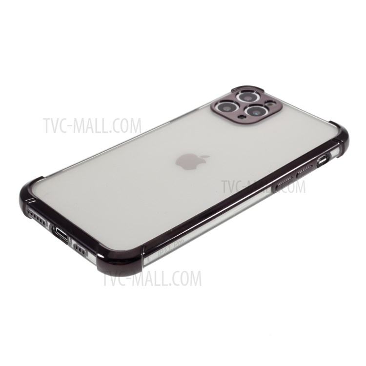 Galvanoplastie Cas De Chute Arrière TPU Résistant Pour IPhone 11 Pro 5,8 Pouces - Noir-5