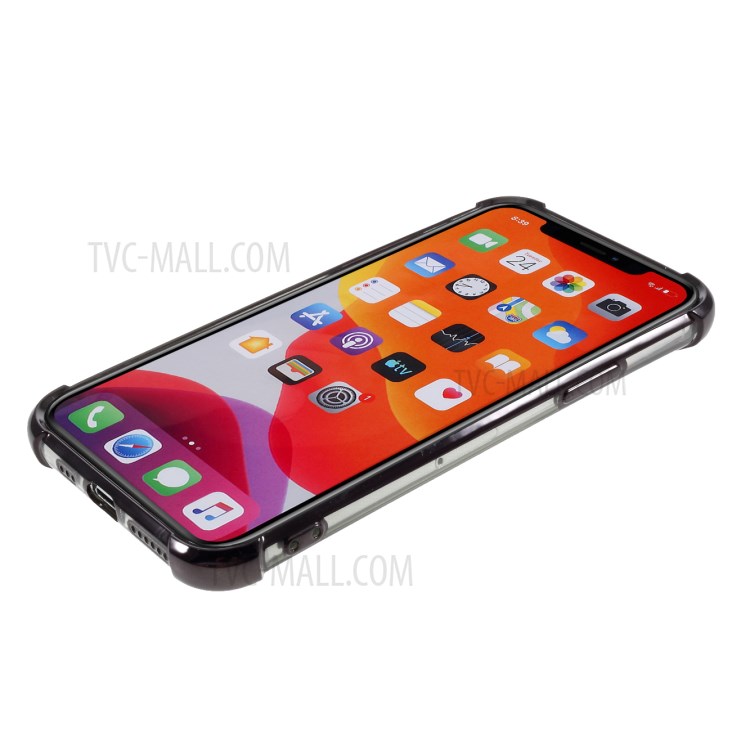 Galvanoplastie Cas De Chute Arrière TPU Résistant Pour IPhone 11 Pro 5,8 Pouces - Noir-7