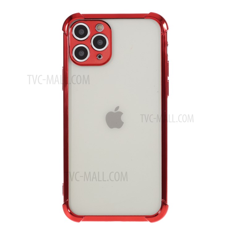 Electroplating Drop Resistant TPU Back Case for iPhone 11 Pro 5.8 inch - Red-1