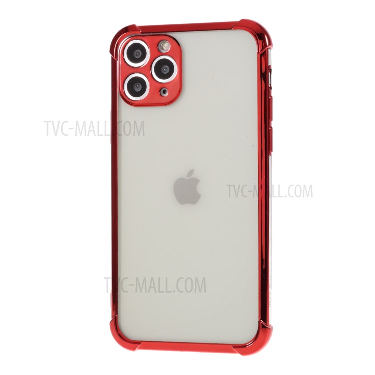 Electroplating Drop Resistant TPU Back Case for iPhone 11 Pro 5.8 inch - Red-2