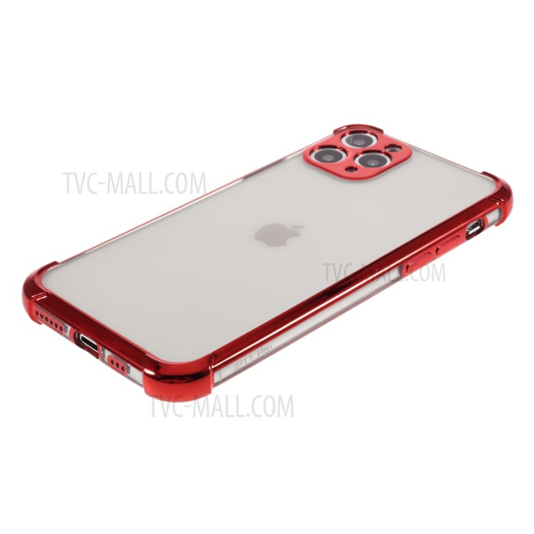 Electroplating Drop Resistant TPU Back Case for iPhone 11 Pro 5.8 inch - Red-4