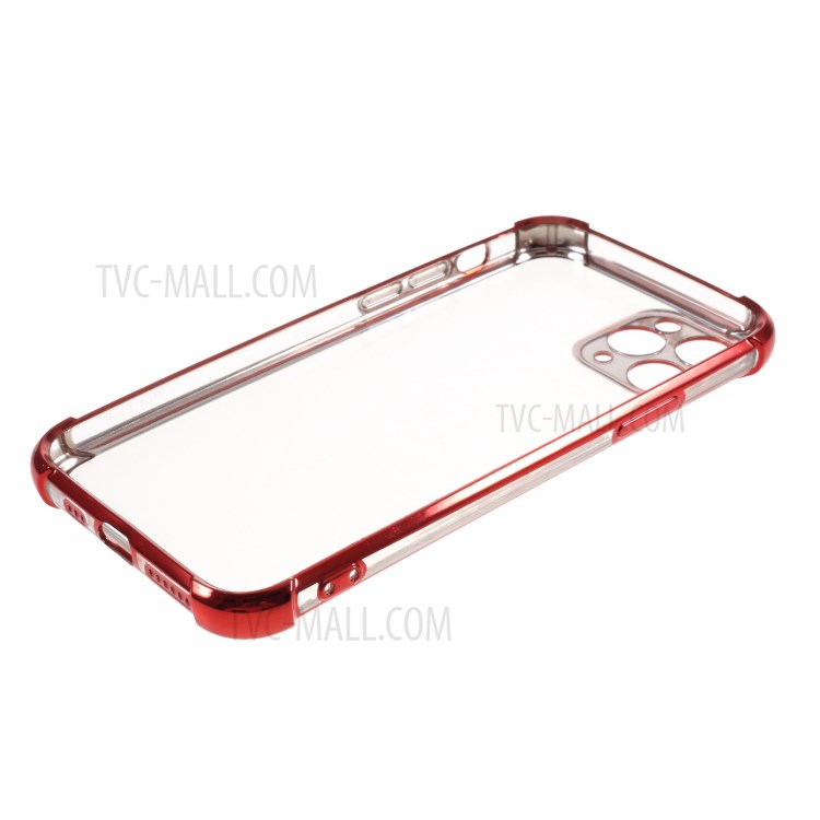 Electroplating Drop Resistant TPU Back Case for iPhone 11 Pro 5.8 inch - Red-5