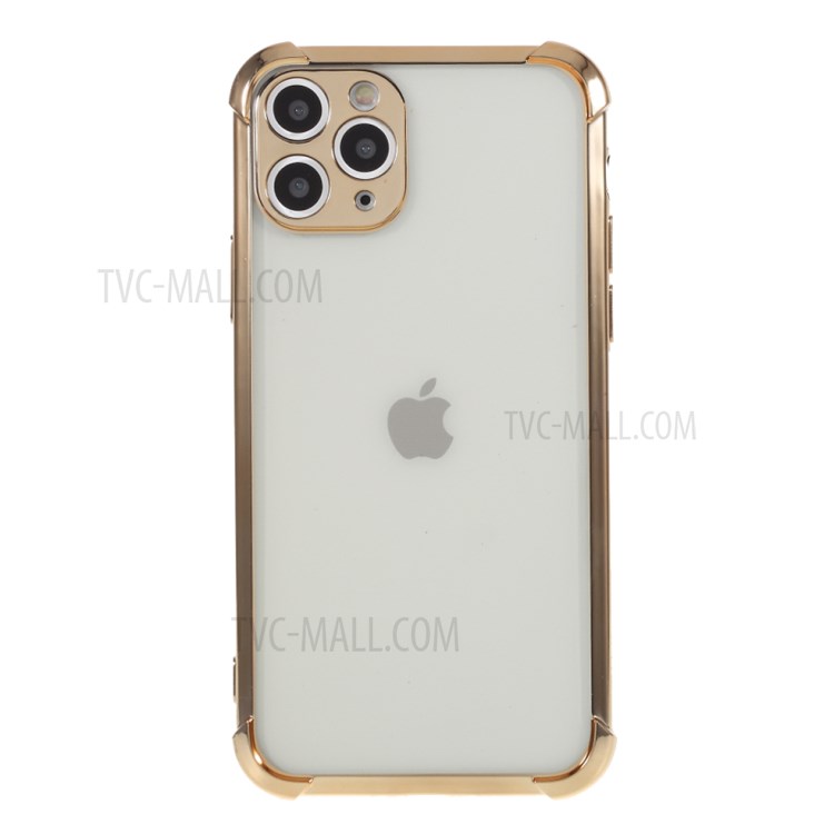 Electroplating Drop Resistant TPU Back Case for iPhone 11 Pro 5.8 inch - Gold-1