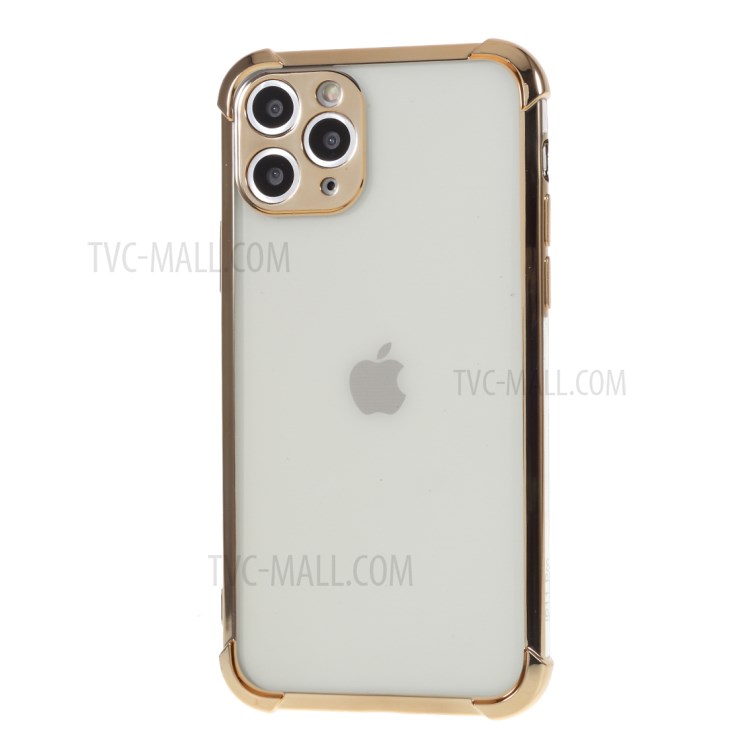 Electroplating Drop Resistant TPU Back Case for iPhone 11 Pro 5.8 inch - Gold-2