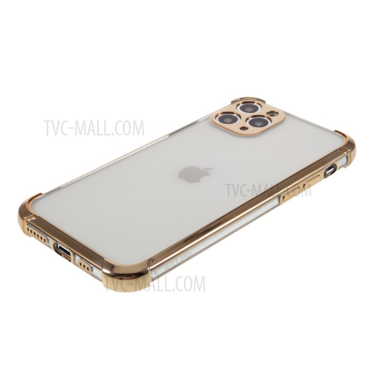 Electroplating Drop Resistant TPU Back Case for iPhone 11 Pro 5.8 inch - Gold-4