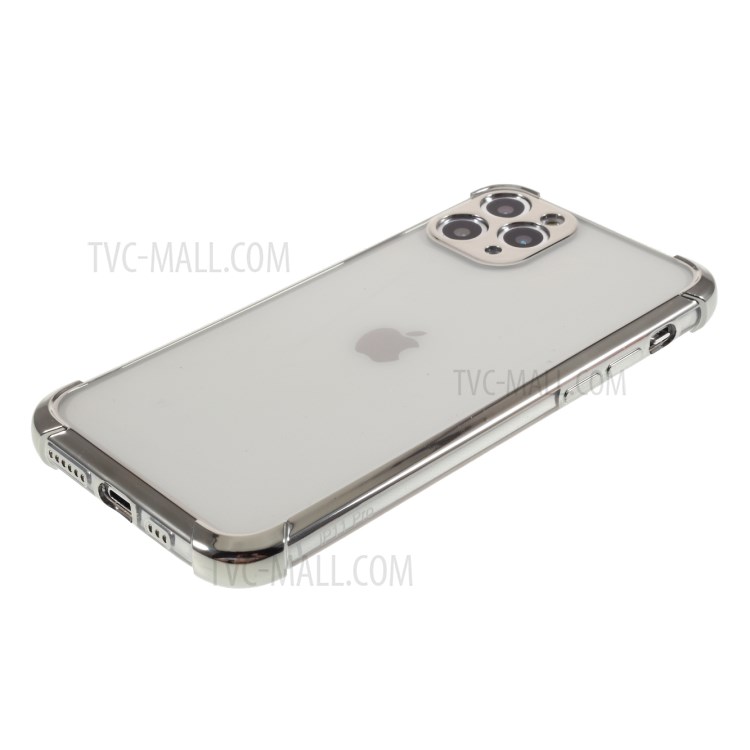 Electroplating Drop Resistant TPU Shell Case for iPhone 11 Pro Max 6.5 inch - Silver-4