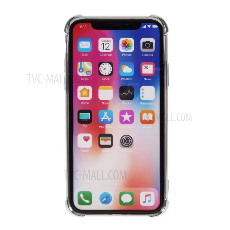 Electroplating Drop Resistant TPU Shell for iPhone XS Max 6.5 inch - Silver-3