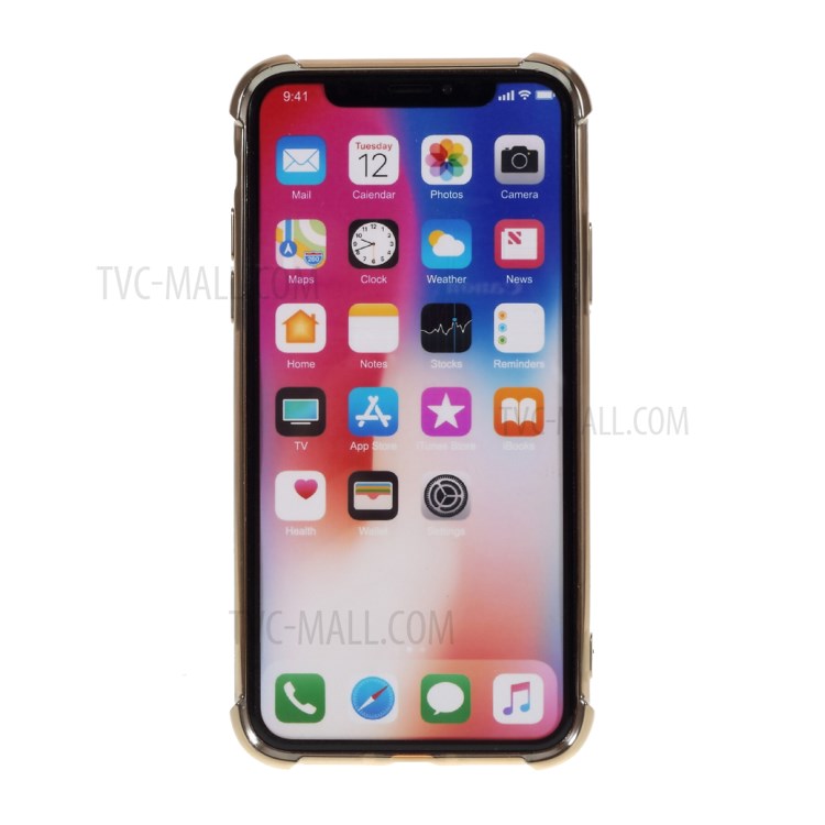 Electroplating Drop Resistant TPU Shell for iPhone XS Max 6.5 inch - Gold-3