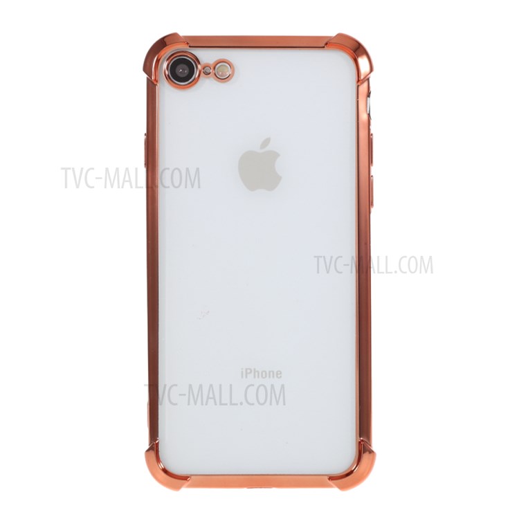 Гальваническое Падение Стойкой ТПУ Оболочки Для Iphone 8/7 - Розовое Золото-1