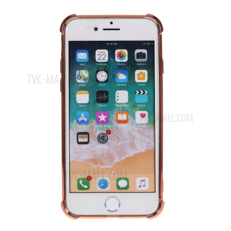 Гальваническое Падение Стойкой ТПУ Оболочки Для Iphone 8/7 - Розовое Золото-3