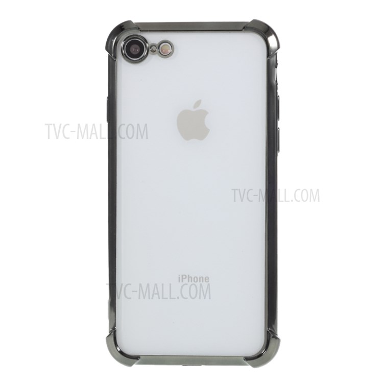 Electroplating Drop Resistant TPU Shell for iPhone 8/7 - Grey-1