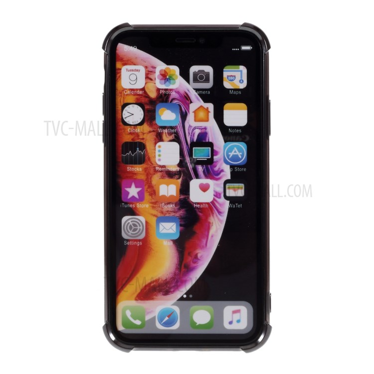 Electroplating Drop Resistant TPU Back Case for iPhone XR 6.1 inch - Black-3