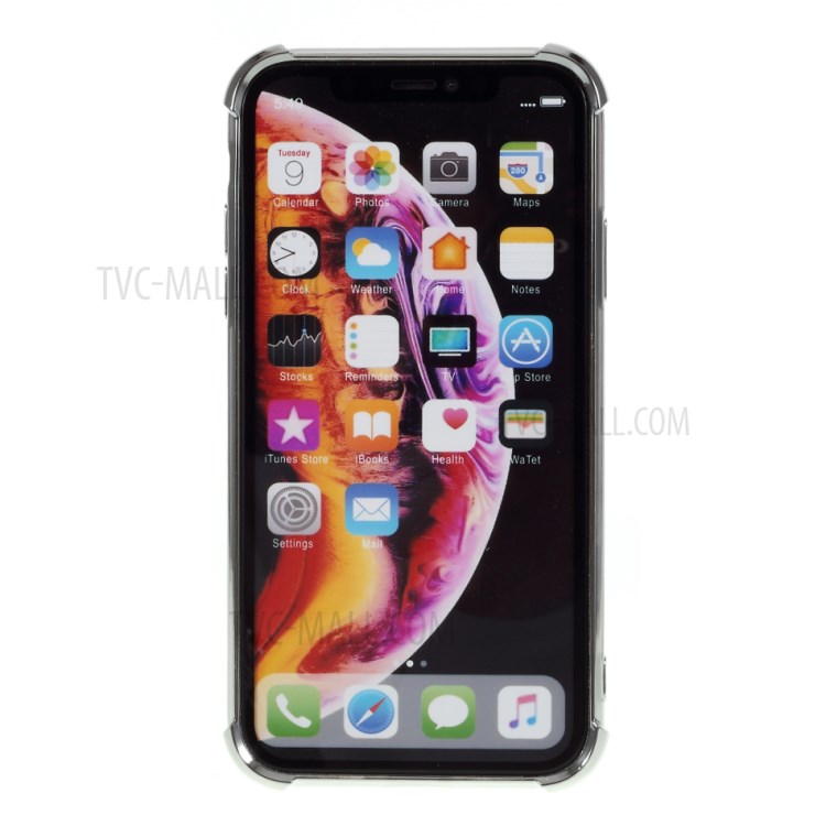 Electroplating Drop Resistant TPU Back Case for iPhone XR 6.1 inch - Silver-3