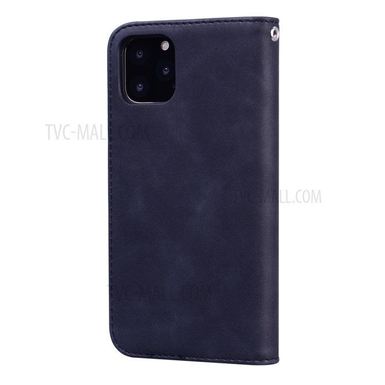Cuir Absorbé Auto-support Cas Avec Fente Pour Carte Pour IPhone 11 Pro 5,8 Pouces - Noir-2