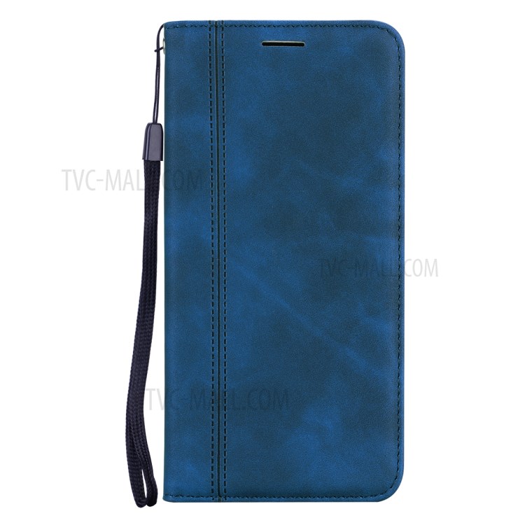 Auto-absorbed Leather Stand Case with Card Slot for iPhone 11 Pro 5.8 inch - Blue-6