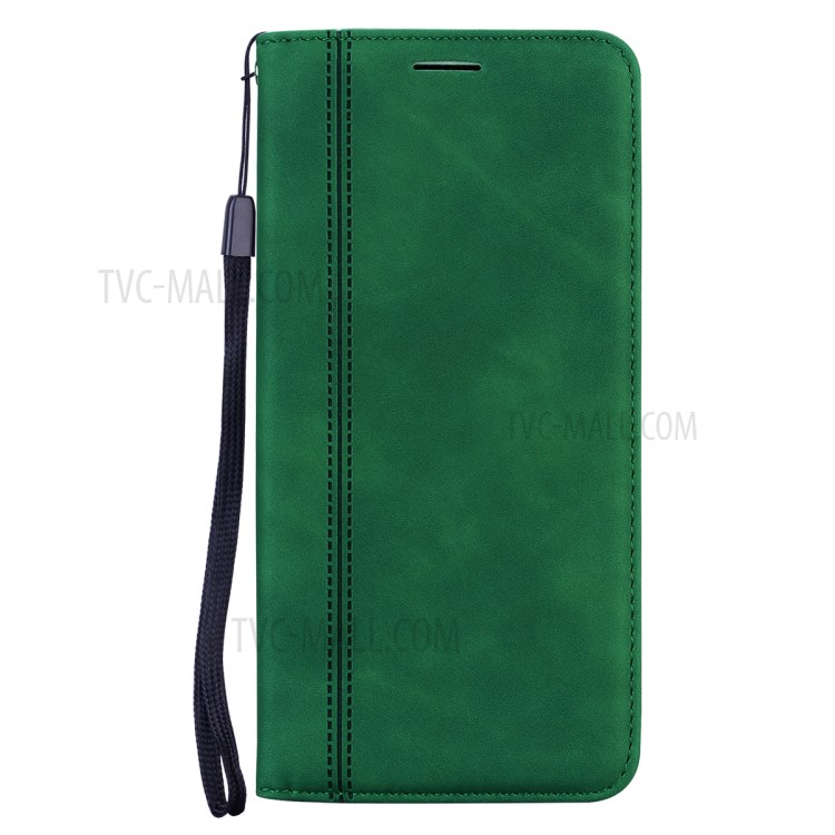 Auto-absorbed Stand Leather Card Holder Case for iPhone 11 6.1 inch - Green-6