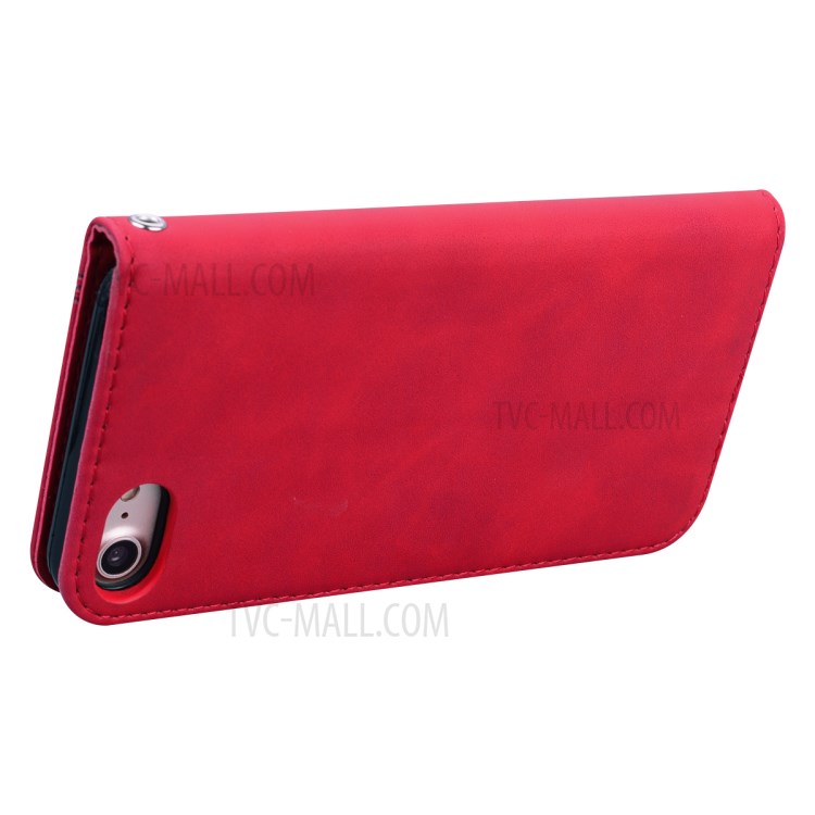 Business Style Magnetic Special Leather Case for iPhone 7/8/SE (2nd Generation) - Red-4