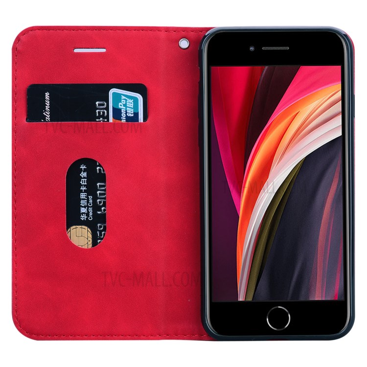 Business Style Magnetic Special Leather Case for iPhone 7/8/SE (2nd Generation) - Red-5