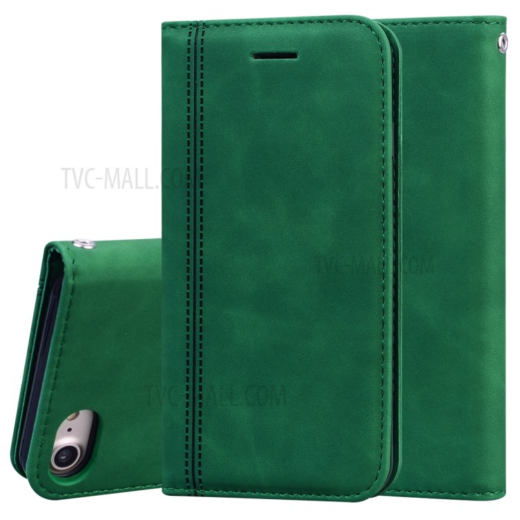 Business Style Magnetic Special Leather Case for iPhone 7/8/SE (2nd Generation) - Green-1