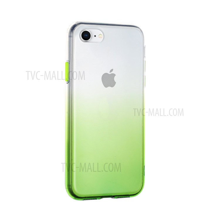 Couleur Gradient Brillant Cas De TPU Pour IPhone Soi (2ème Génération) / 8/7 - Vert-2