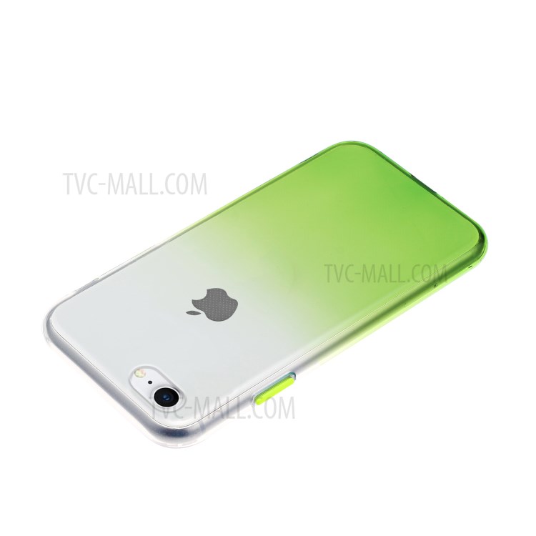 Couleur Gradient Brillant Cas De TPU Pour IPhone Soi (2ème Génération) / 8/7 - Vert-4
