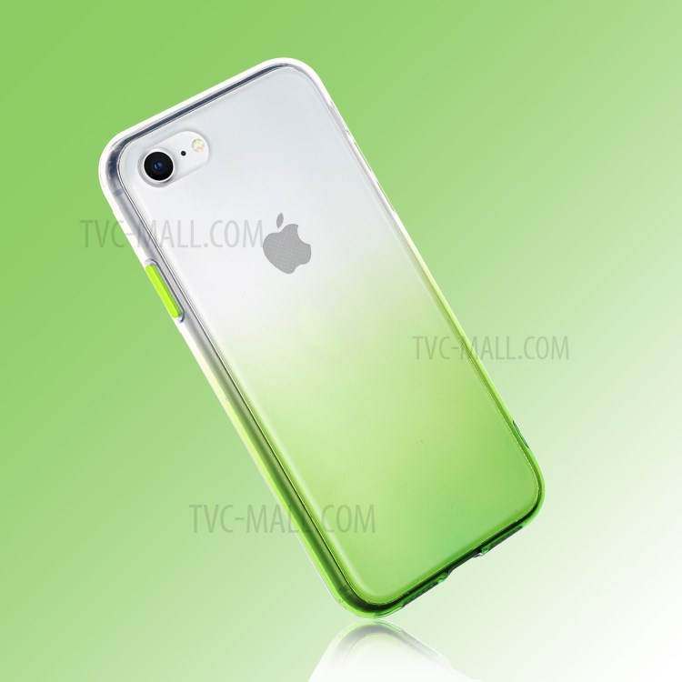 Couleur Gradient Brillant Cas De TPU Pour IPhone Soi (2ème Génération) / 8/7 - Vert-5