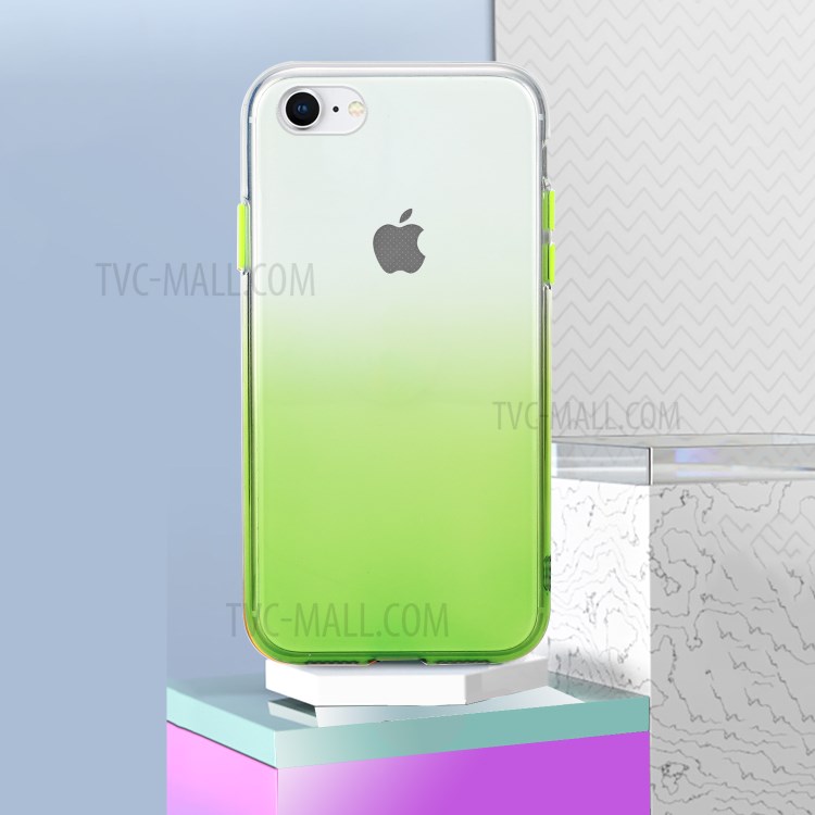 Couleur Gradient Brillant Cas De TPU Pour IPhone Soi (2ème Génération) / 8/7 - Vert-6
