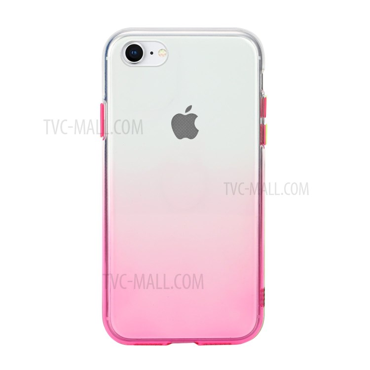 Gradient Color Glossy TPU Case for iPhone SE (2nd Generation)/8/7 - Pink-1