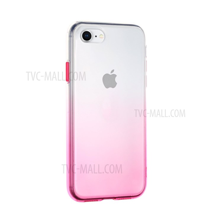 Gradient Color Glossy TPU Case for iPhone SE (2nd Generation)/8/7 - Pink-2