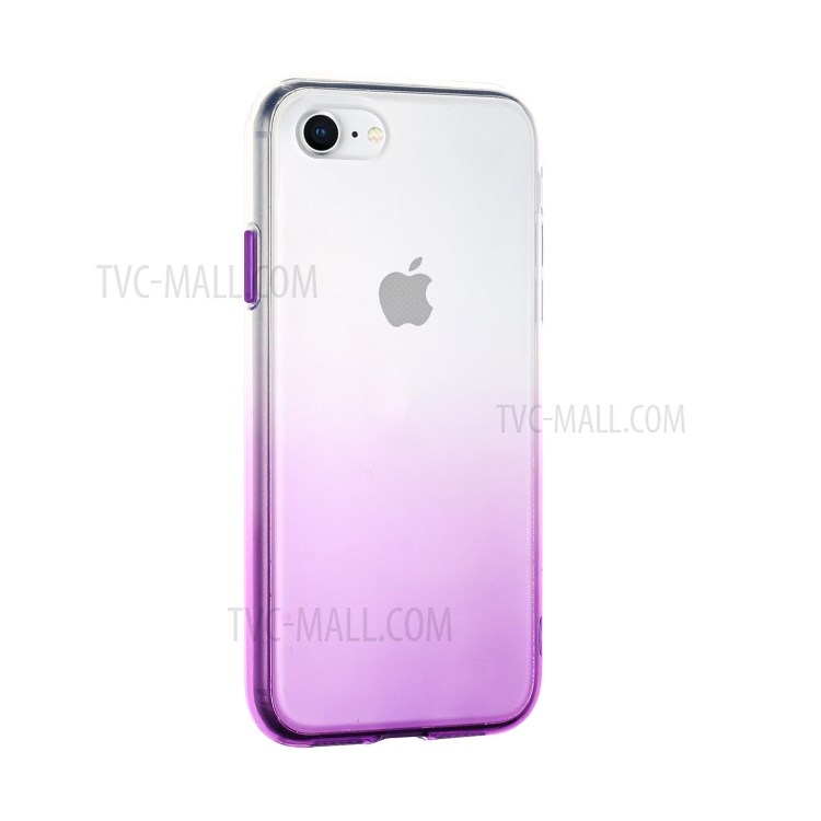 Gradient Color Glossy TPU Case for iPhone SE (2nd Generation)/8/7 - Purple-2